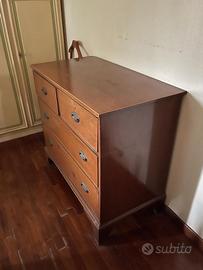 Cassettiera camera da letto comò legno massello