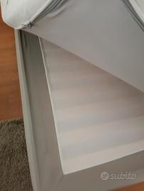 rete in doghe e materasso Ikea ad una piazza e mez