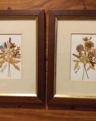 Quadretti con fiori essiccati 