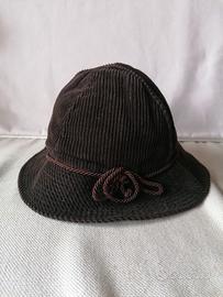 Cappelli donna velluto marrone epoca anni 60-70
