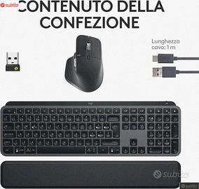 Logitech MX Keys S Combo - Tastiera e Mouse Wirel