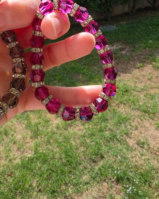 Bracciale Vintage Anni '80 in Cristallo