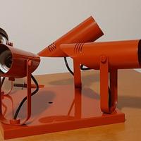 Plafoniera Rossa Space Age Vintage Anni 70  