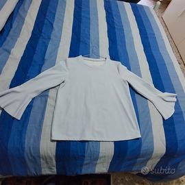 Blusa girocollo in maglia di viscosa