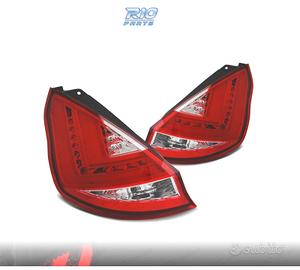 FANALI FORD FIESTA MK7 08-12 LIGHT BAR ROSSO CROMA
