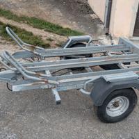 Carrello rimorchio appendice per moto 3 posti