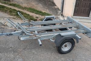 Carrello rimorchio appendice per moto 3 posti