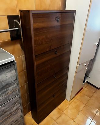 Scarpiera in legno massello