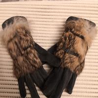 Guanti Invernali in Vera Pelle Scamosciata e Pelli