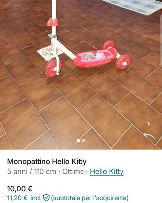 monopattino hello kitty
