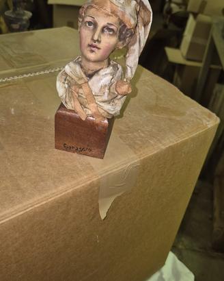 Scultura Busto in carta pesta di Guarascio