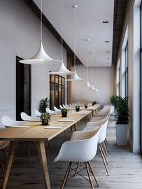 Lampada a sospensione Morgana Linealight bianco