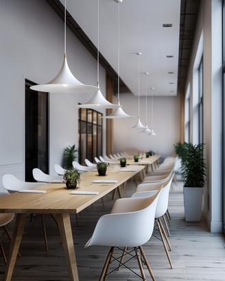 Lampada a sospensione Morgana Linealight bianco