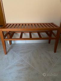 Set ingresso: panca con ripiano + 2 appendiabiti