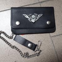 portafoglio bikers in pelle 