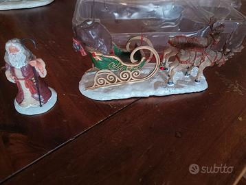 Lemax babbo natale con la slitta