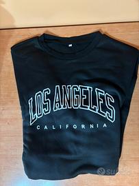 Felpa nera “Los Angeles California” Taglia S Nuova