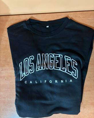 Felpa nera “Los Angeles California” Taglia S Nuova