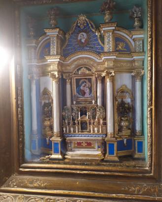 Altare in miniatura in oro zecchino del 700