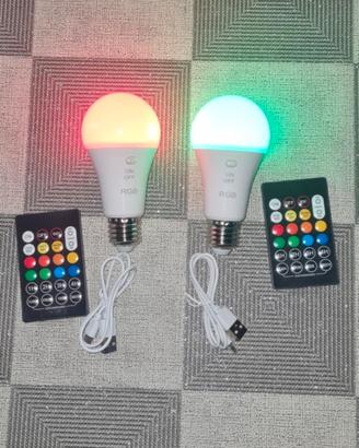 Lampadine RGB con telecomando e colori