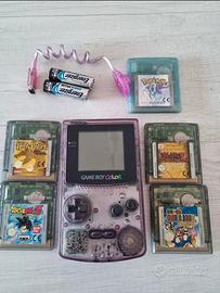 Nintendo GameBoy Color Trasparente+ giochi e luce 