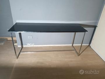 Tavolo consolle moderno metallo piano nero
