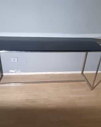 Tavolo consolle moderno metallo piano nero