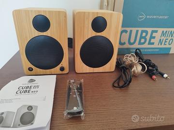 Casse BT Wavemaster Cube Mini Neo 2.0 Bamboo PC TV
