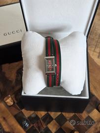 Orologio Gucci G-Frame YA147510 verde rosso