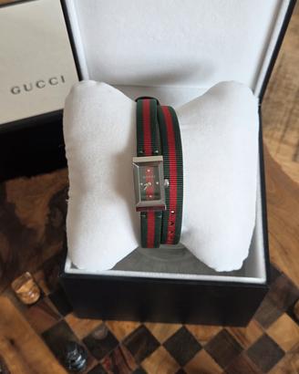 Orologio Gucci G-Frame YA147510 verde rosso