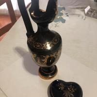 Anforetta e portagioie blu e oro