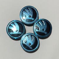 4 Coprimozzi Originali Skoda 56mm - Pari al Nuovo