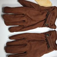 Guanti Docksteps in pelle marrone. Size 9,5. Nuovi