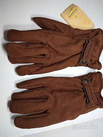 Guanti Docksteps in pelle marrone. Size 9,5. Nuovi