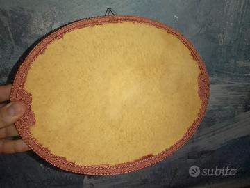 porta santini legno velluto ovalo con gancio per a