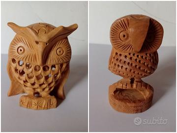 Gufi in legno
