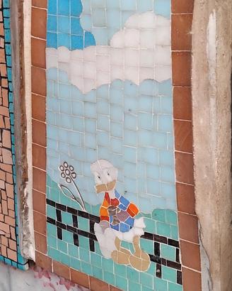 pianelle tetto  o piastrelle rivestite in mosaico