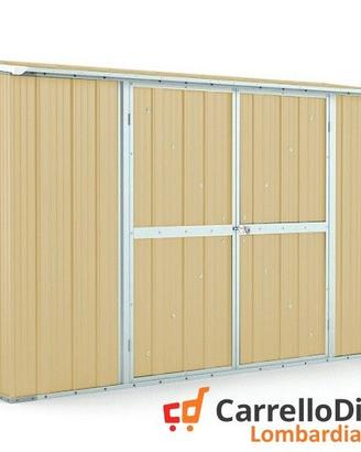 Casetta in lamiera per esterno 307x100cm beige