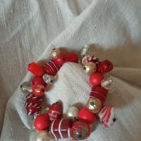 Braccialetto pietre colorate e finte perle