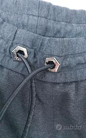 Pantalone Philipp Plein Tg 50 in cotone grigio