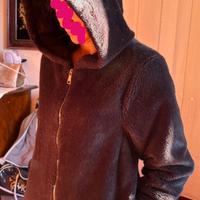 Pelliccia ecologica nera - Taglia S