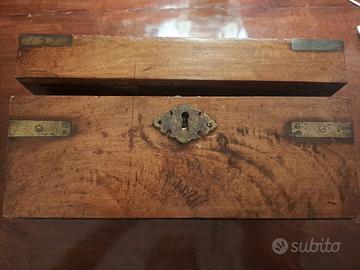 antico writing slope vittoriano in noce  originale