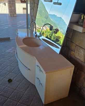 Mobile bagno con piano in okite