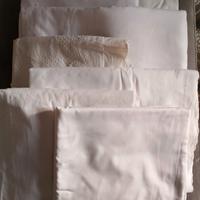 Lotto lenzuola usate cotone per cucito/stracci