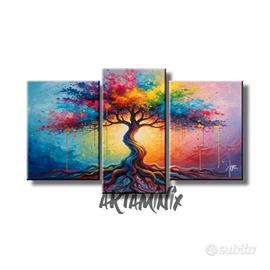 Quadro albero dipinto a mano per arredo casa moder