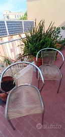 Coppia sedie design vintage Parigi anni 80 acciai
