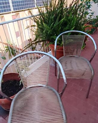 Coppia sedie design vintage Parigi anni 80 acciai