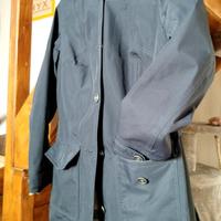 splendido trench Barbour blu con scacchi da donna