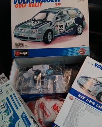 Burago Kit 1/24 Volkswagen Golf Rally nuova 