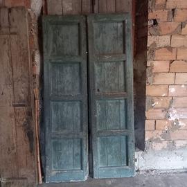 Portoncino antico 1800 castagno doppia anta